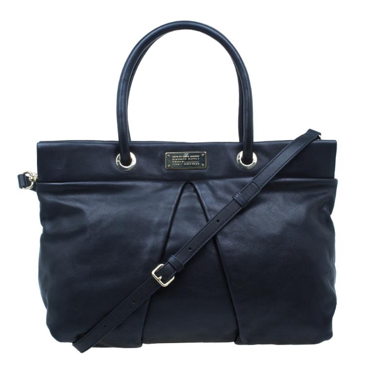 Pre Owned Marc by Marc Jacobs Black Leather Marchive Tote Bag