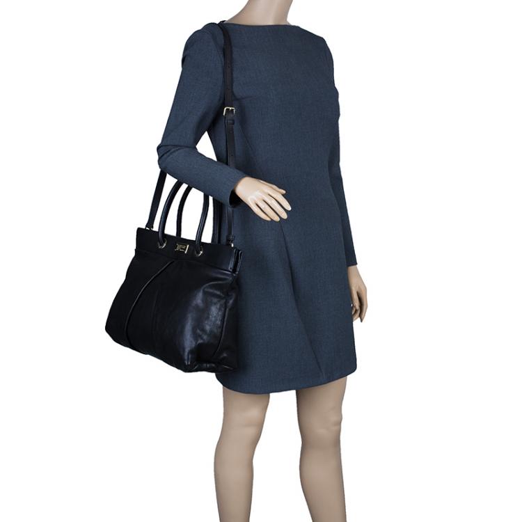 Pre Owned Marc by Marc Jacobs Black Leather Marchive Tote Bag