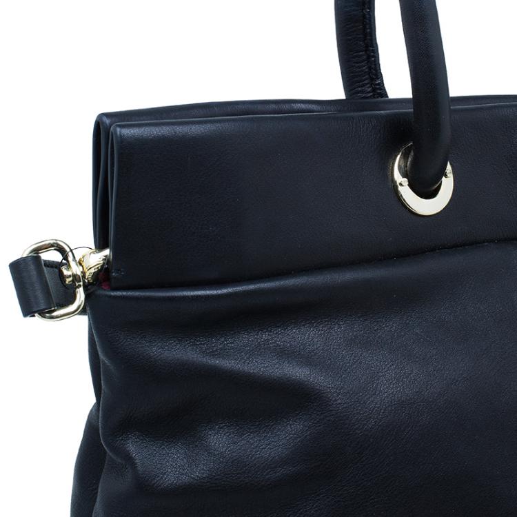 Pre Owned Marc by Marc Jacobs Black Leather Marchive Tote Bag