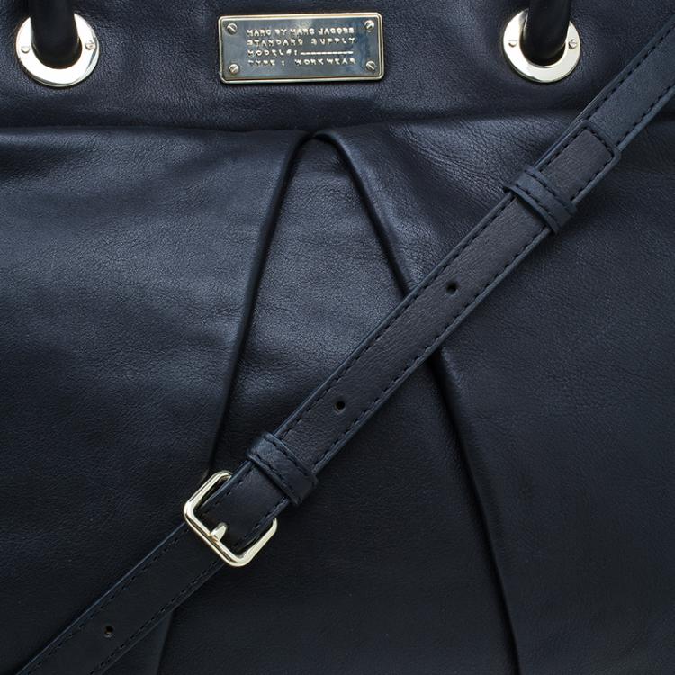 Pre Owned Marc by Marc Jacobs Black Leather Marchive Tote Bag