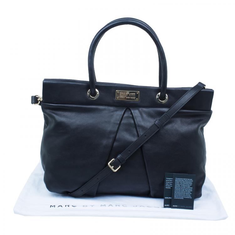 Pre Owned Marc by Marc Jacobs Black Leather Marchive Tote Bag