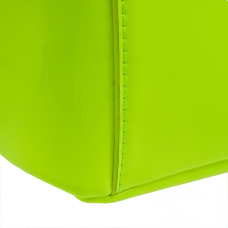 Pre Owned Marc by Marc Jacobs Safety Yellow Patent Leather Werdie Crossbody Bag