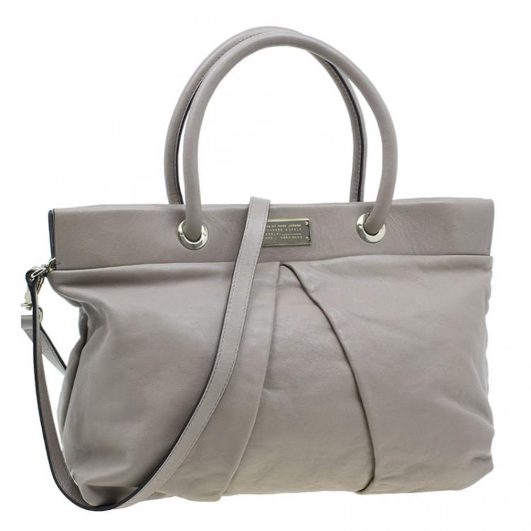 Pre Owned Marc by Marc Jacobs Grey Leather Marchive Tote Bag