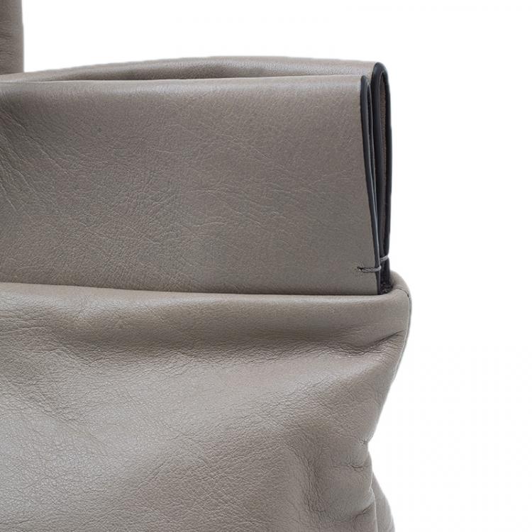 Pre Owned Marc by Marc Jacobs Grey Leather Marchive Tote Bag