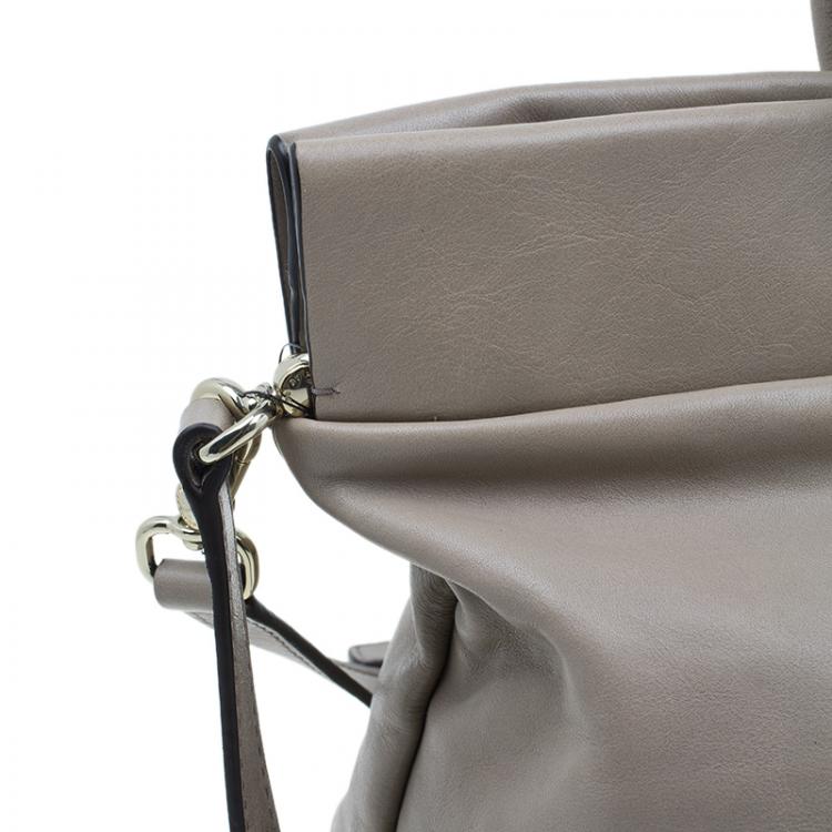 Pre Owned Marc by Marc Jacobs Grey Leather Marchive Tote Bag