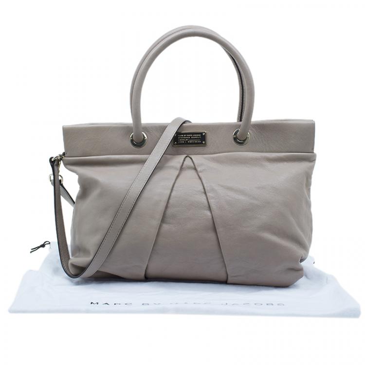 Pre Owned Marc by Marc Jacobs Grey Leather Marchive Tote Bag