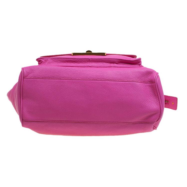 Pre Owned Marc by Marc Jacobs Pink Leather Bianca Hayley Tote