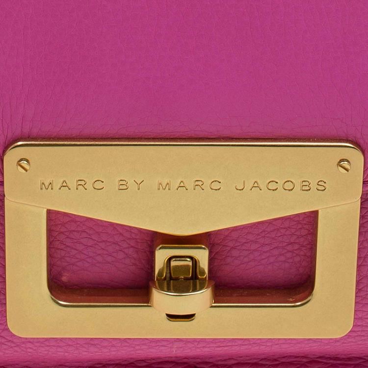 Pre Owned Marc by Marc Jacobs Pink Leather Bianca Hayley Tote