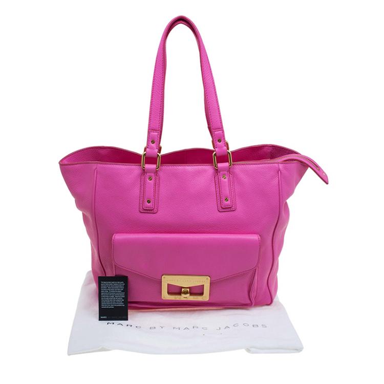 Pre Owned Marc by Marc Jacobs Pink Leather Bianca Hayley Tote