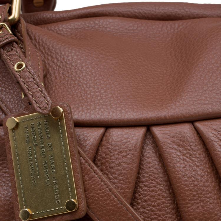 Pre Owned Marc by Marc Jacobs Brown Leather Classic Q Delancey Weekender Bag