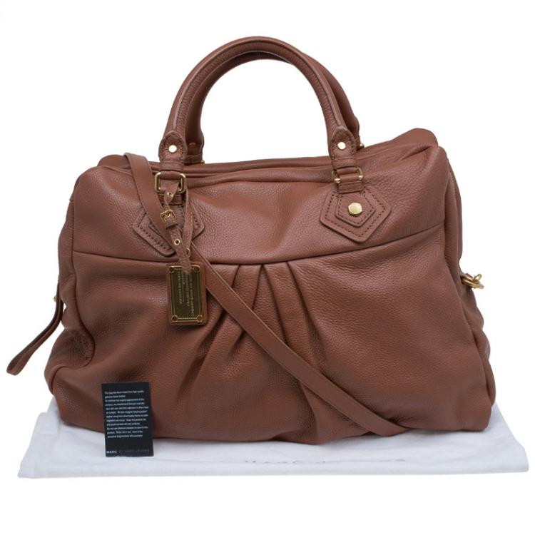 Pre Owned Marc by Marc Jacobs Brown Leather Classic Q Delancey Weekender Bag