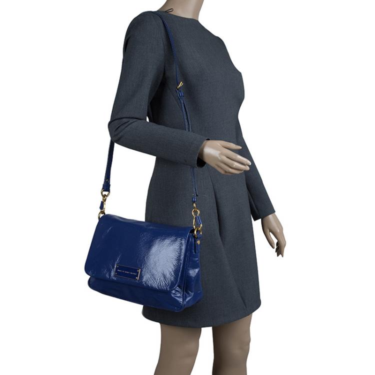 Marc By Marc Jacobs Blue Glazed Leather Too Hot To Handle Lea
