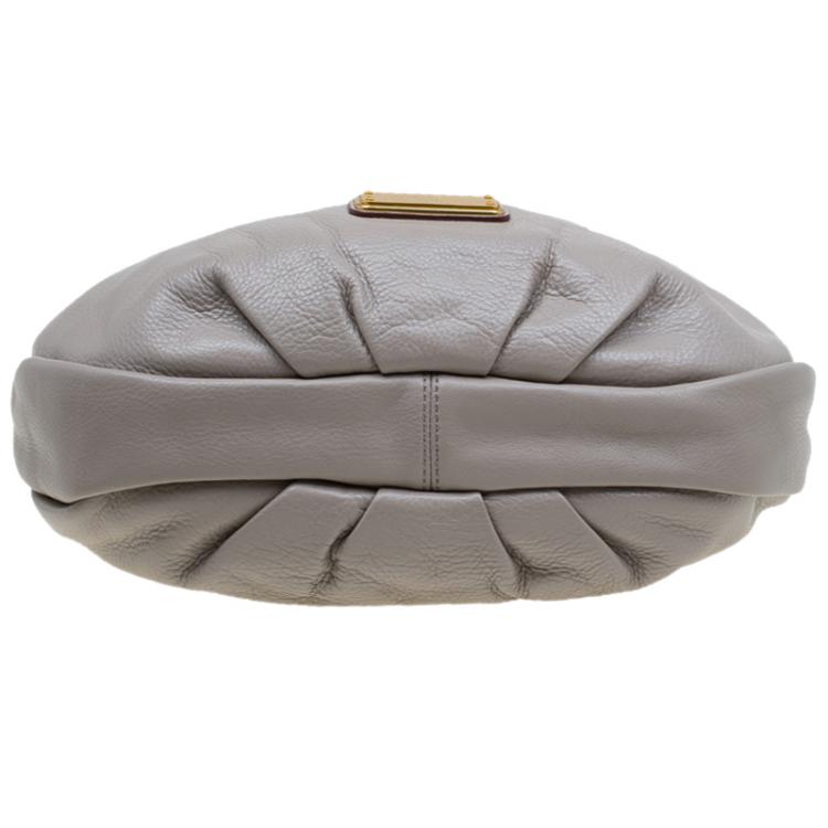 Pre Owned Marc by Marc Jacobs Grey Leather New Q Hillier Hobo