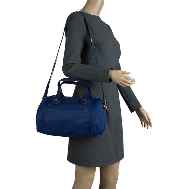 Pre Owned Marc by Marc Jacobs Dark Blue Nylon Preppy Satchel