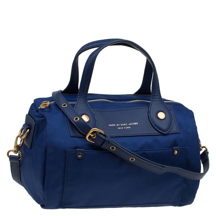 Pre Owned Marc by Marc Jacobs Dark Blue Nylon Preppy Satchel