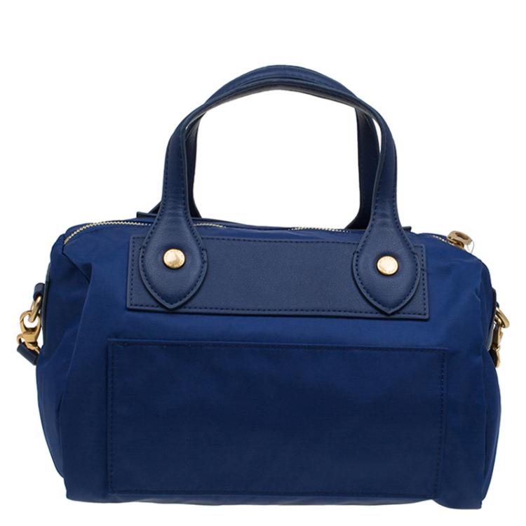 Pre Owned Marc by Marc Jacobs Dark Blue Nylon Preppy Satchel