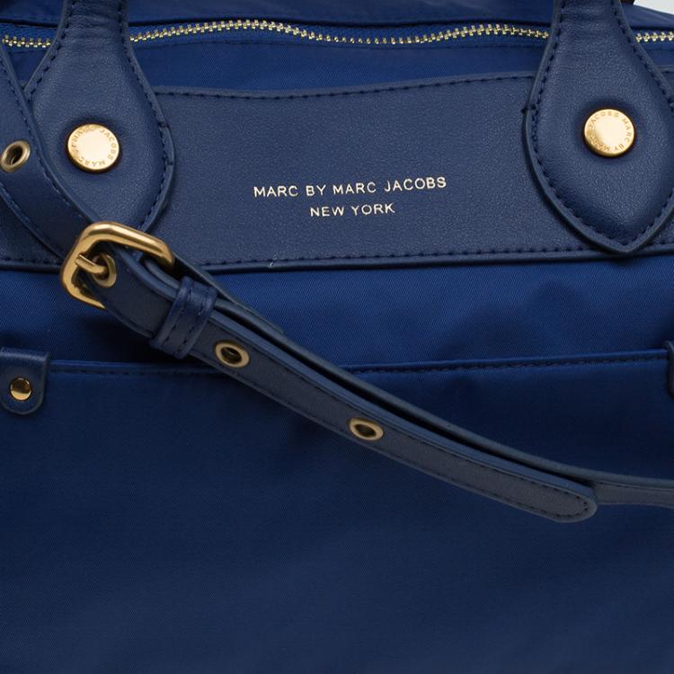 Pre Owned Marc by Marc Jacobs Dark Blue Nylon Preppy Satchel