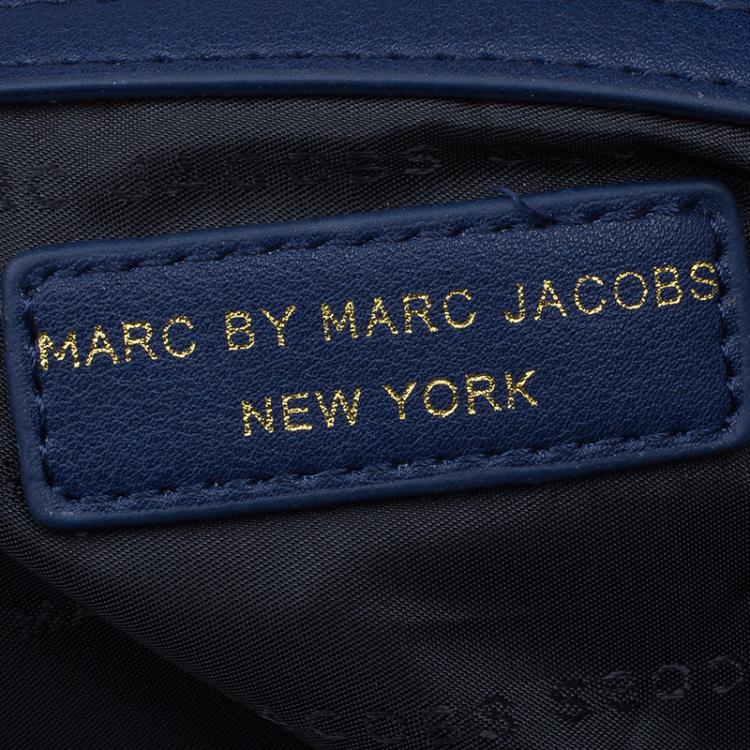 Pre Owned Marc by Marc Jacobs Dark Blue Nylon Preppy Satchel