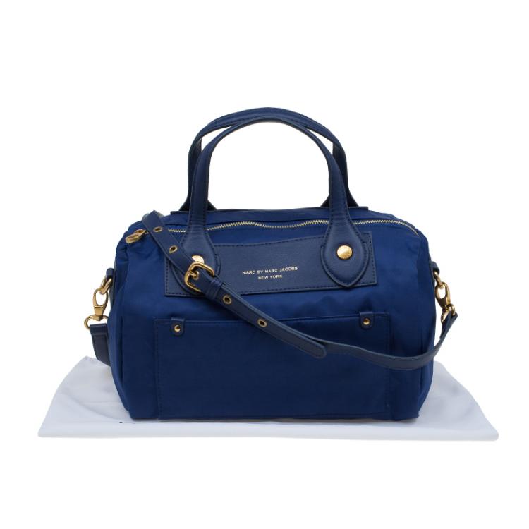 Pre Owned Marc by Marc Jacobs Dark Blue Nylon Preppy Satchel