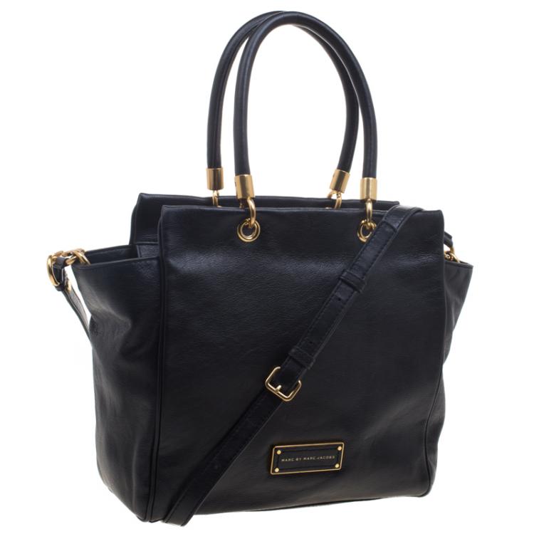 Pre Owned Marc By Marc Jacobs Black Leather Bentley Tote