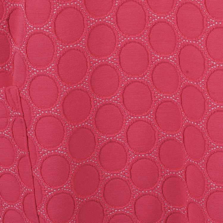 Pre Owned Marc by Marc Jacobs Hot Pink Textured Shift Dress M