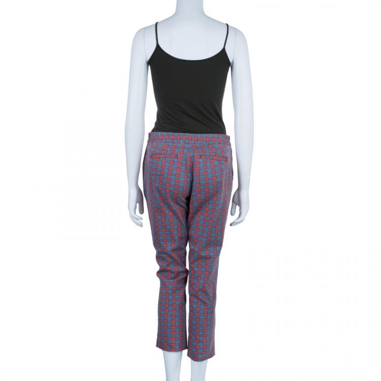 Pre Owned Marc by Marc Jacobs Geometric Printed Pants M