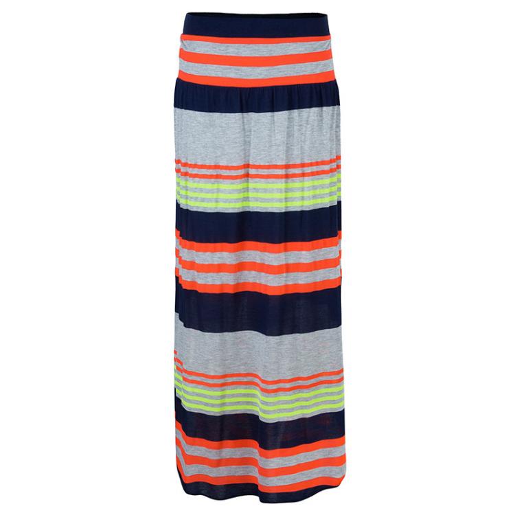 Pre Owned Marc by Marc Jacobs Flash Striped Top And Skirt Set L