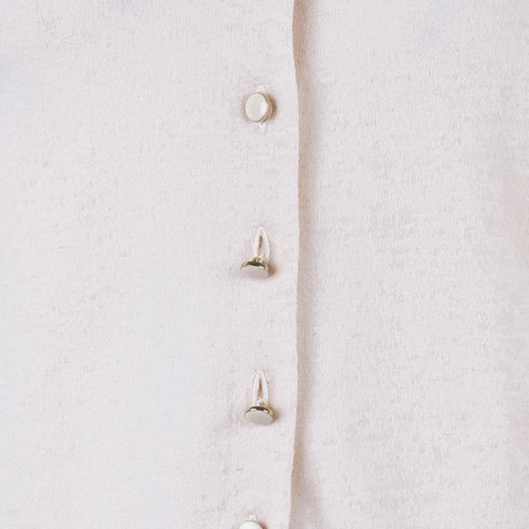 Pre Owned Marc by Marc Jacobs Cream Embellished Collar Cardigan XS