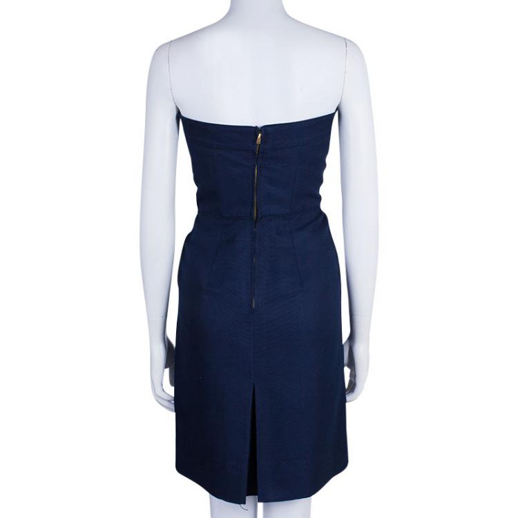 Pre Owned Marc by Marc Jacobs Navy Blue Sleeveless Dress M
