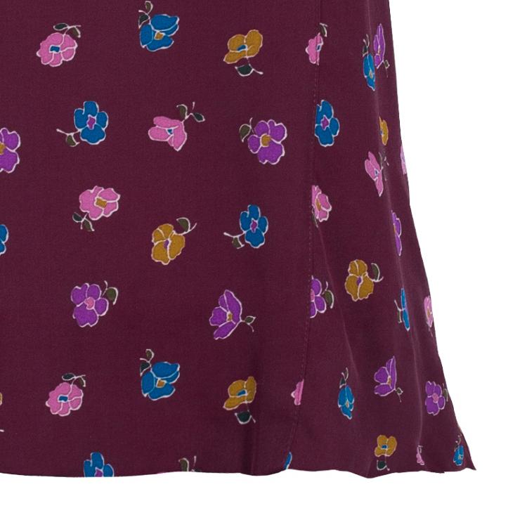 Pre Owned Marc by Marc Jacobs Purple Floral Top M