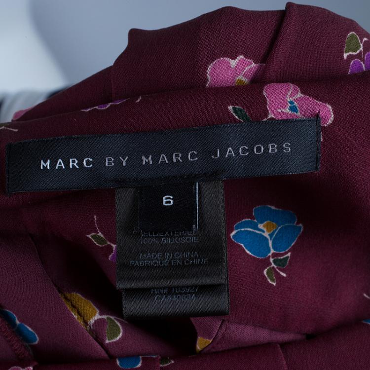 Pre Owned Marc by Marc Jacobs Purple Floral Top M