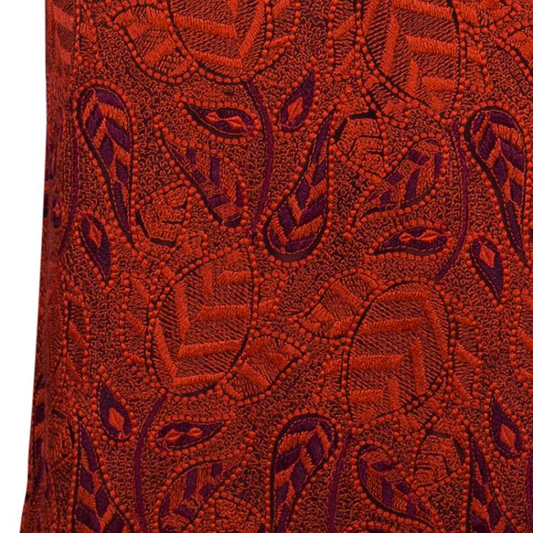 Pre Owned Marc by Marc Jacobs Red Embroidered Full Sleeve Dress S