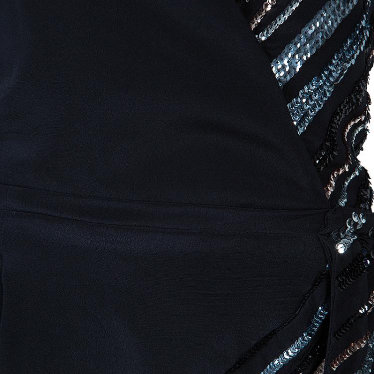 Pre Owned Marc by Marc Jacobs Black Sequin Dress L