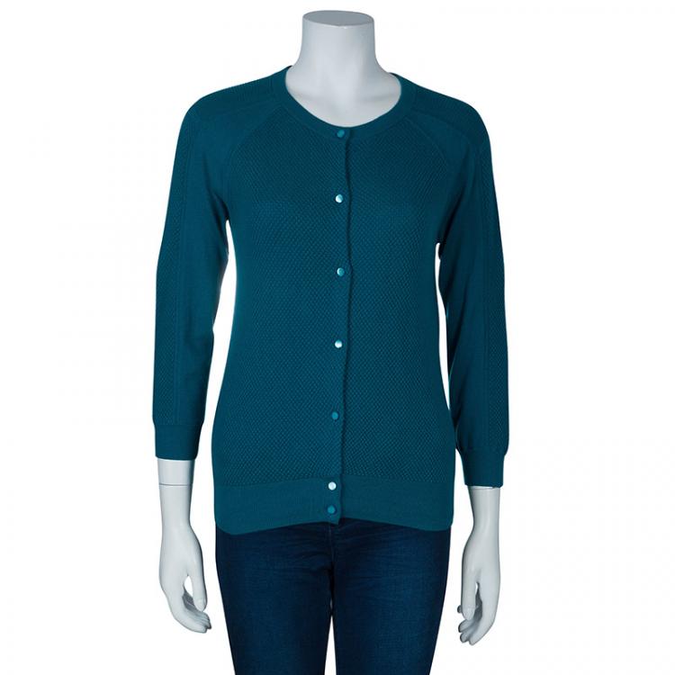 Pre Owned Marc by Marc Jacobs Teal Cardigan S