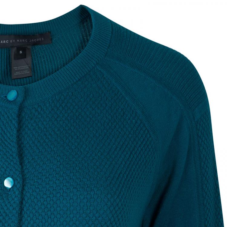Pre Owned Marc by Marc Jacobs Teal Cardigan S