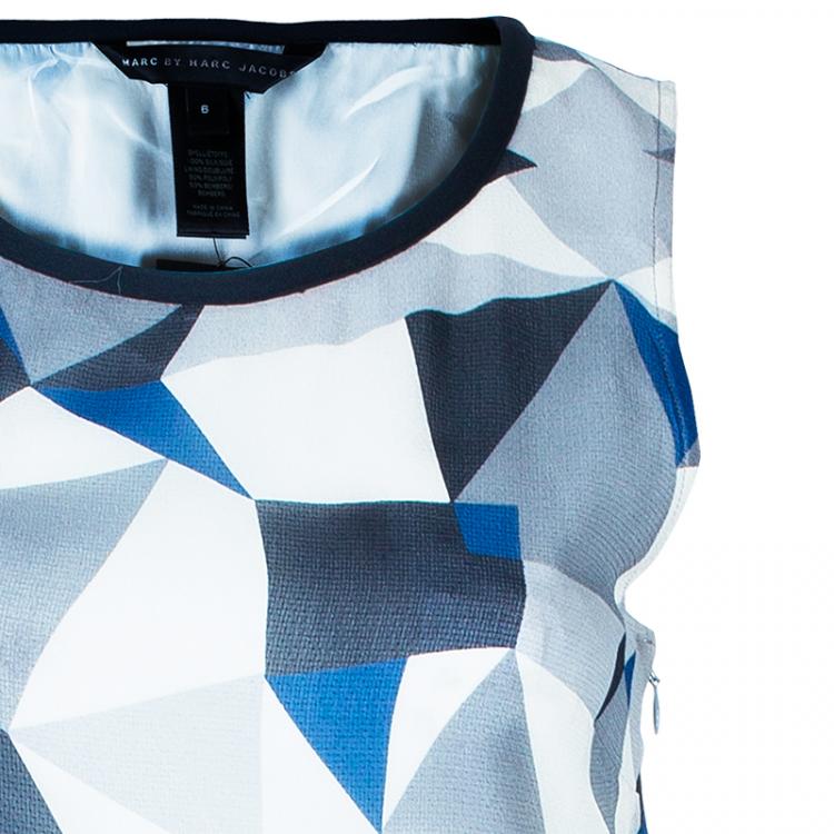 Pre Owned Marc by Marc Jacobs Geometric Printed Dress M