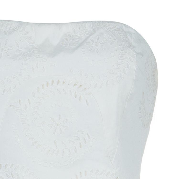 Pre Owned Marc by Marc Jacobs White Strapless Eyelet Dress L