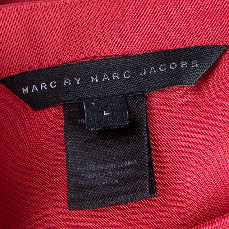Pre Owned Marc by Marc Jacobs Pink Zipper Detail Shift Dress L