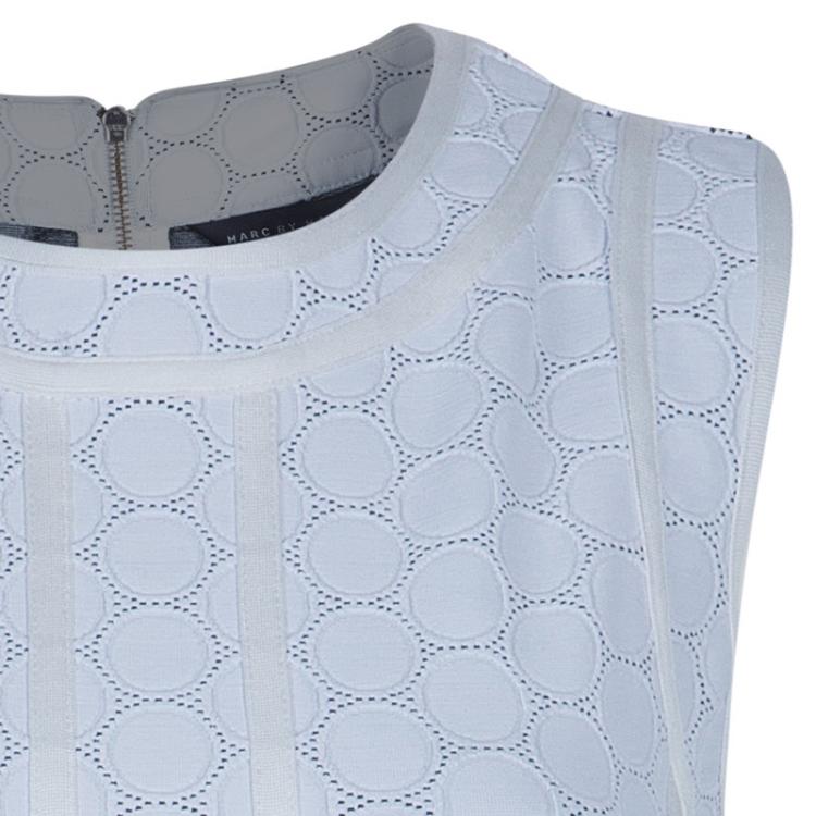 Pre Owned Marc by Marc Jacobs White Leyna Dotty Ponte Dress S