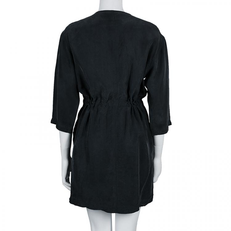 Pre Owned Marc by Marc Jacobs Black Zip Detail Dress S