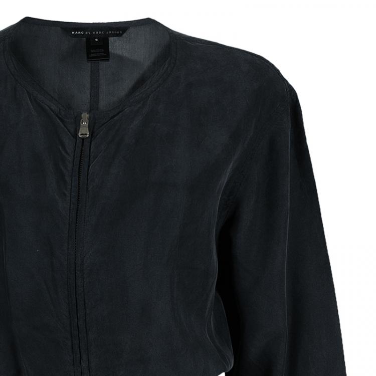Pre Owned Marc by Marc Jacobs Black Zip Detail Dress S