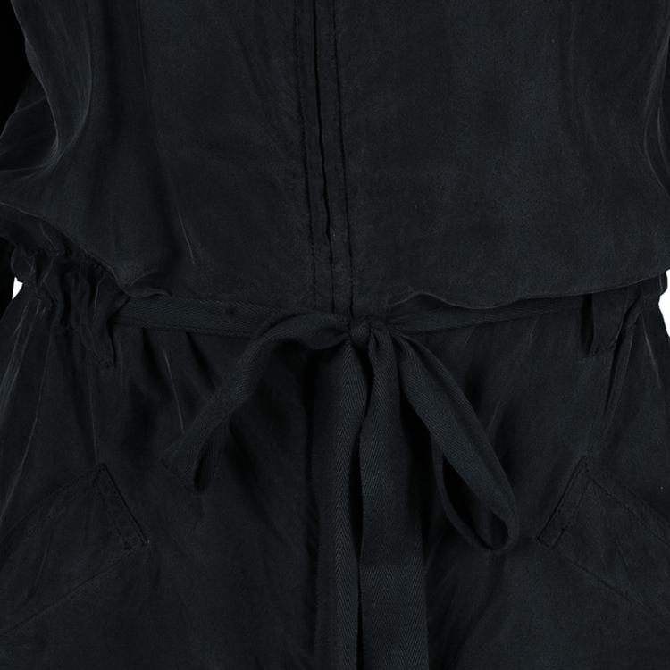 Pre Owned Marc by Marc Jacobs Black Zip Detail Dress S