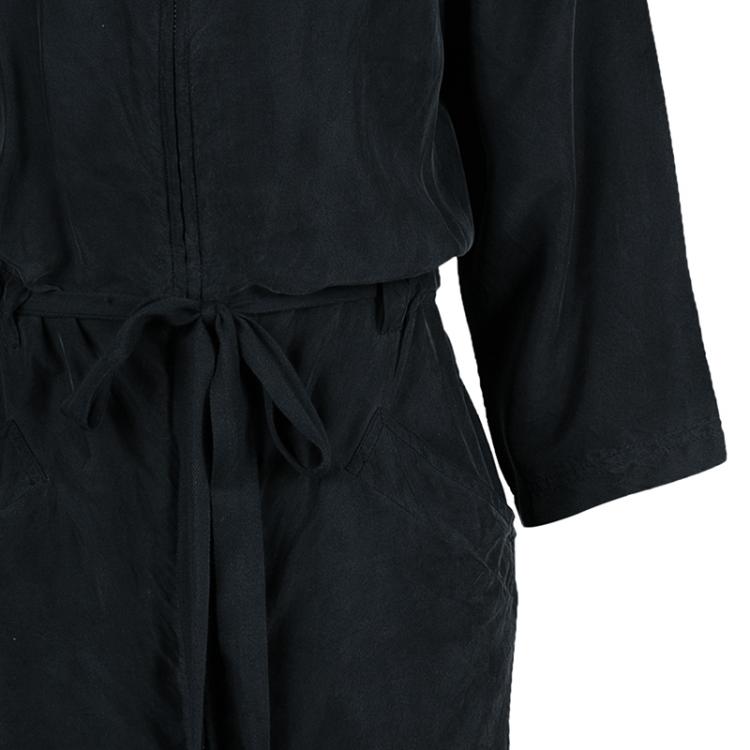 Pre Owned Marc by Marc Jacobs Black Zip Detail Dress S