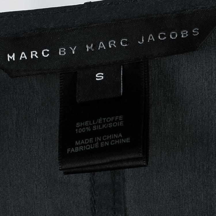 Pre Owned Marc by Marc Jacobs Black Zip Detail Dress S