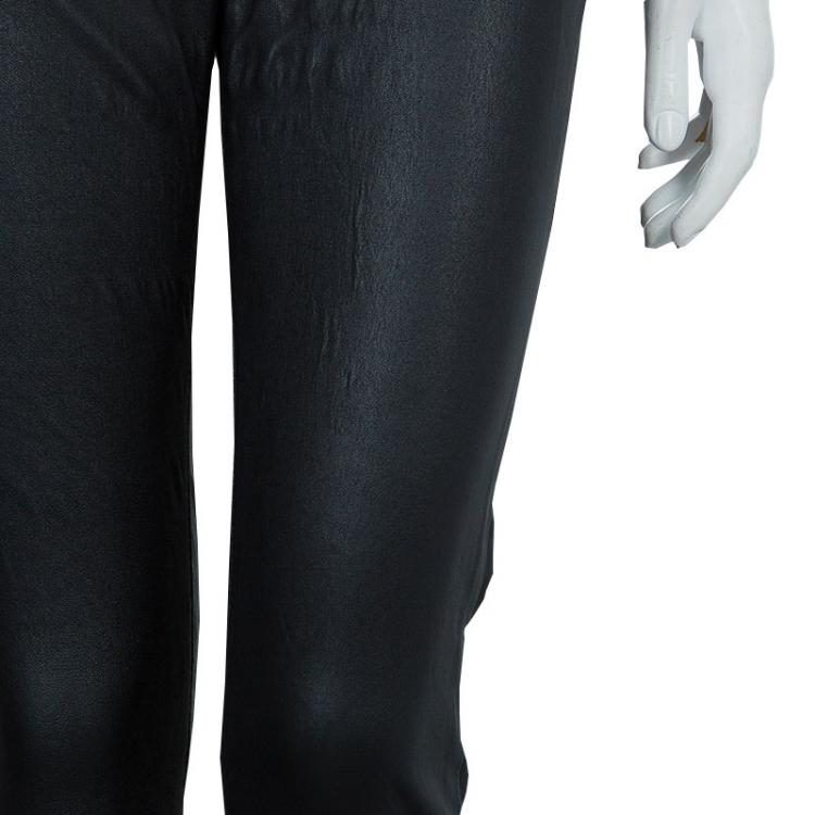 Pre Owned Marc by Marc Jacobs Black Leather Skinny Jeans S