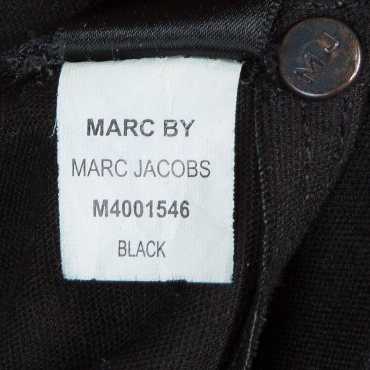 Pre Owned Marc by Marc Jacobs Black Leather Skinny Jeans S