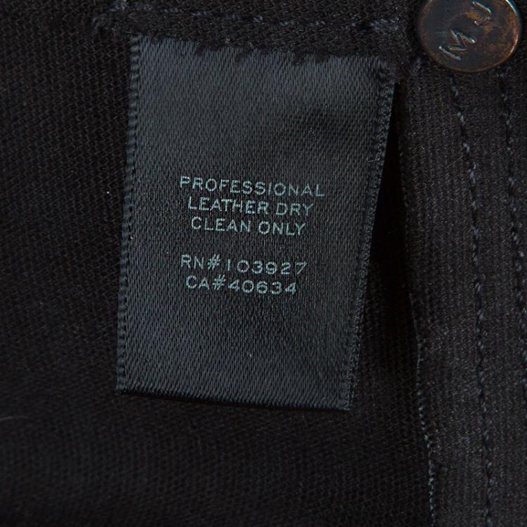 Pre Owned Marc by Marc Jacobs Black Leather Skinny Jeans S