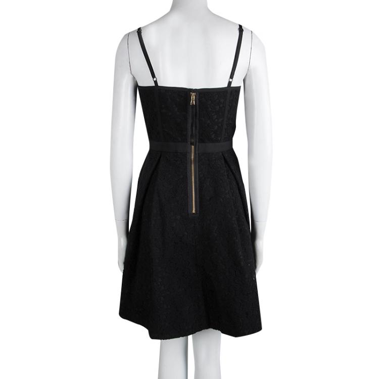 Pre Owned Marc By Marc Jacobs Black Textured Sleeveless Dress S