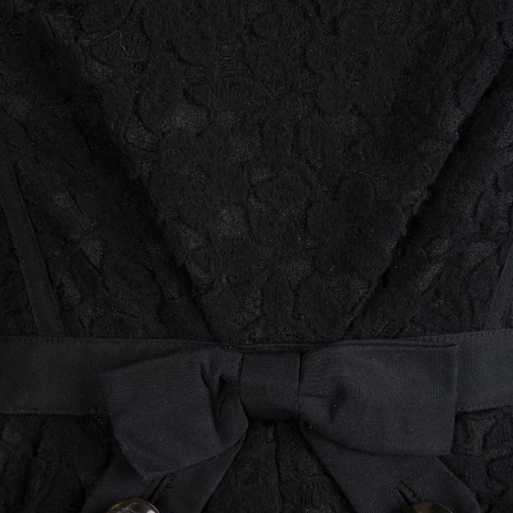 Pre Owned Marc By Marc Jacobs Black Textured Sleeveless Dress S