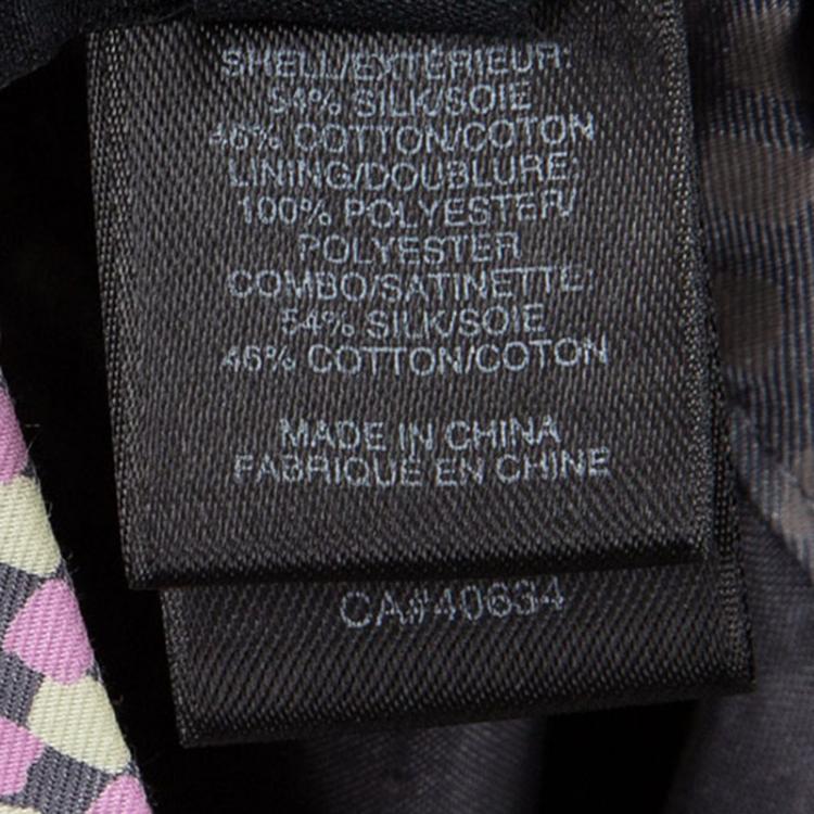 Pre Owned Marc by Marc Jacobs Grey Printed Silk Pleated Dress S